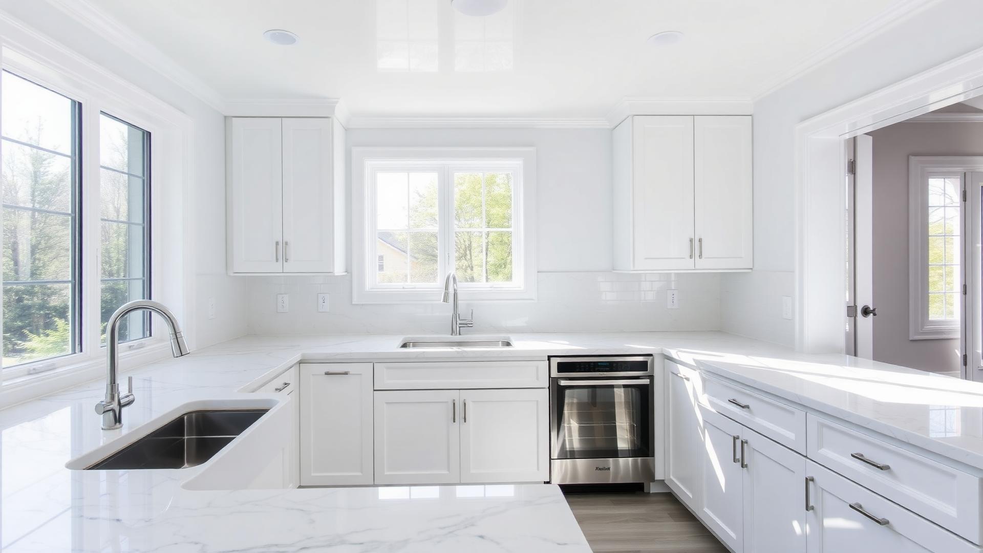 A freshly cleaned kitchen in a Maryland home